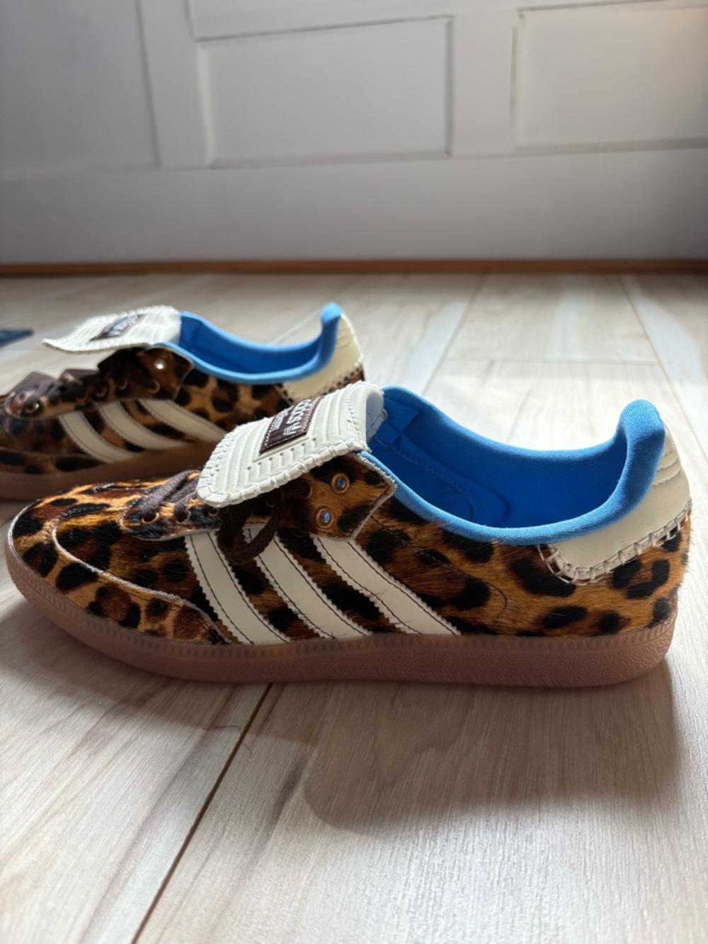 Adidas x Wales Bonner Samba Leopard Pony Hair Sneakers Size 10 Rare Gum Sole